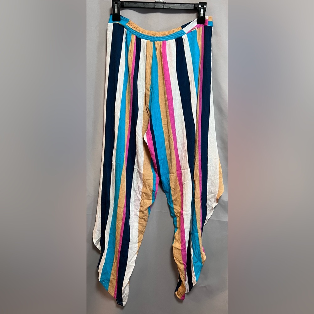 $50 Raisins Women’s Multicolor Striped Cover-Up Pants Swimsuit Size Medium NWT - Picture 11 of 11